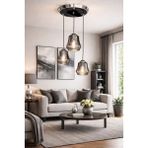 Minimal Elite Silver Chrome Trio Plafonyer Cam Avize - Krom