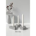 Minimal Geometrik Şamdan Mum Silikon Kalıp 3 Adet (Yuvarlak,altıgen,üçgen)- Mumluk/şamdan Mum Kalıbı - 1 Adet