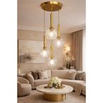 Minimal Golden Ball Golden QUAD Transparent Cam Avize