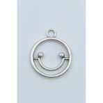 Minimal Gülen Yüz- Smile Gümüş Kaplama Kolye Ucu
