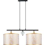 Minimal Lambent Line Crystal Plafonyer Kumaş Altın Beyaz Avize