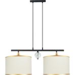 Minimal Lambent Line Crystal Plafonyer Kumaş Bej Avize
