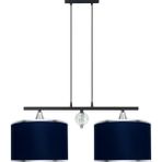 Minimal Lambent Line Crystal Plafonyer Kumaş Lacivert Avize