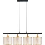 Minimal Lambent Line Maxi Plafonyer Kumaş Avize - Altın - Beyaz