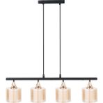 Minimal Lambent Line Maxi Plafonyer Kumaş Bal Cam Avize