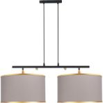 Minimal Lambent Line Mega Plafonyer Kumaş Avize - Kum Beji