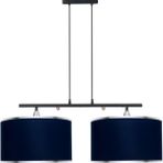 Minimal Lambent Line Mega Plafonyer Kumaş Avize - Lacivert
