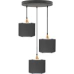 Minimal Lambent Plafonyer Kumaş Avize - Gri