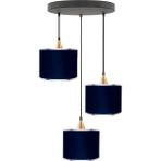 Minimal Lambent Plafonyer Kumaş Avize - Lacivert