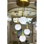 Minimal Rains Gold Chrome QUAD 4'lü White Cam Avize