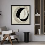 Minimal Soyut Traverten Dokulu Tablo