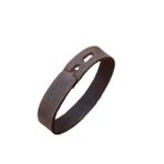 minimal X design Gerçek Deri Bileklik, Hakiki Deri, Yekpare Bileklik, Erkek Bileklik, Kadın Bileklik, ist, Basit Hediyeler (Kestane - Koyu Kahverengi, 15-17 Cm)