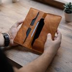 minimal X design Gerçek Deri Telefon Cüzdanı, iphone cüzdanı, samsung galaxy cüzdanı, xiaomi telefon kılıfı, hakiki deri telefon kılıfı, kartlık ve para bölmeli (Camel)