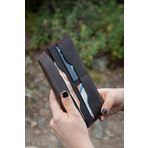 minimal X design Gerçek Deri Telefon Cüzdanı, iphone cüzdanı, samsung galaxy cüzdanı, xiaomi telefon kılıfı, hakiki deri telefon kılıfı, kartlık ve para bölmeli (Kestane - Koyu Kahverengi)