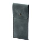 minimal X design hakiki deri kalem kılıfı, gerçek doğal deri kalemlik, penholder for artists, şık kalemlik, güzel hediyeler, deri kalemlik, çıtçıtlı ve kapaklı kalem kutusu (Okyanus Yeşili)