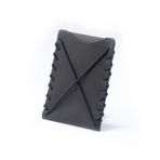 Minimal X Design Hakiki Deri Kartlık - Çok Kart Alabilen, Bol Kapasiteli, Esnek, Minimalist Cüzdan - Gerçek Doğal Deri, Kaliteli Hediye, Eşsiz Tasarım, İnce (Siyah)