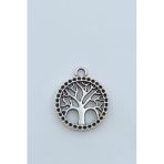 Minimal Yaşam Ağacı Gümüş Kaplama Kolye Ucu