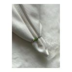 Minimal Yeşil Akik Ayarlanabilir Gümüş Tel Yüzük