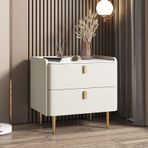 Minimalist 2 Çekmeceli Yatak Odası Depolama için Başucu Masası İskandinav Tarzı Komidin Küçük Daire Oturma Odası/Yatak Odası Dolabı