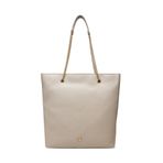 Minimalist Kadın Tote Çanta Monogram ile Pebble Dokusu ve Parlak Detaylar by Calvin Klein