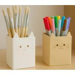 Minimalist Kedi Kalemlik - Sevimli Masa Düzenleyici - Estetik Ofis Ve Sanat Malzemesi Kutusu - 3D Yazıcı Modeli Stl