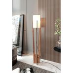 MİNİMALİST Lambader – Modern Ahşap Görünümlü Gövde, 135 cm Yükseklik, Kompakt Kare Taban (23x23 cm), E27 Duy Tipi LED Ampul Uyumlu, Kolay Kurulumlu Göz Yormayan Işık (Ceviz)