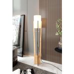 MİNİMALİST Lambader – Modern Ahşap Görünümlü Gövde, 135 cm Yükseklik, Kompakt Kare Taban (23x23 cm), E27 Duy Tipi LED Ampul Uyumlu, Kolay Kurulumlu Göz Yormayan Işık (Mese)