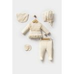 Minimay Baby Hastane Çıkışı Bebektakımı - 3 - 6 Ay - 01-Krem