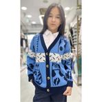 Minimoda Kids Kız çocuk kedi baskılı hırka