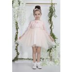 Minimony 1-5 Yas Papatyali Tul Bolerolu Kiz Bebek Cocuk Elbise Takim Somon 2015 Bayramlik Mezuniyet Balo Abiye Gelinlik
