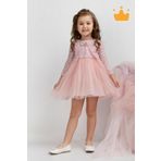MİNİMONY Minimony 6-24 Ay Çiçek Desen Ceketli Kız Bebek Çocuk Bayramlık Takım Gelinlik Abiye Elbisesi 1036