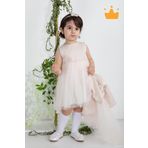 MİNİMONY Minimony 6-24 Ay Mine Desen Ceketli Kız Bebek Çocuk Bayramlık Abiye Gelinlik Elbise Takım 1013