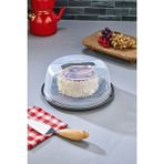 Miningaa 30 cm Kilitli Kapaklı Yuvarlak Pasta ve Kek Fanusu Saklama ve Taşıma Kabı, Pasta-Kek-Kurabiye Için - 3 lt - Siyah