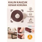 Miningaa 3M Bant Hediye, Mürdüm Renk 2 Metre Kenar Koruyucu + 4 Adet Köşe Esnek Ve Yumuşak Kauçuk
