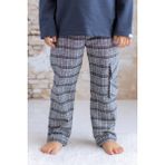 Mininio Erkek Bebek Ekose Pantolon - Kahverengi Ekose - 4 Yaş