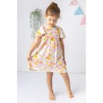 Mininio Kız Bebek Çiçek Desenli Elbise - 3 Yaş - Pembe