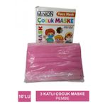 Minion 3 Katlı 10'lu Pembe Çocuk Maske