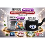 Minion Kinesio Ağrı Bandı Sporcu Bandı Vücut Bandı 5 cm x 5 Metre - Standart - Siyah