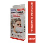 MINION Ventil MN967 FFP 2 Adet 3 Kırmızı Filtreli Maske