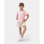 Minipodyum Kız Çocuk Fırfır Detaylı T-Shirt Şortlu Örme Müslin Yazlık Ikili Takım - Pembe - 2 Yaş