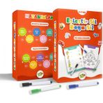 Minipoi Okul Öncesi Eğitici Aktivite Kartları – Eşleştir, Sil ve Boya Oyunları, 2-4 Yaş Çocuklar İçin Eğlenceli Set