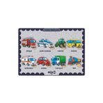 minİQ toys Ahşap Türkçe Kara Taşıtları Eğitici-Öğretici Yapboz