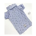 Minis Evcil Hayvanlar İçin L Mavi Polo T-Shirt