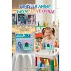 Minişler Anime 4 Parça Işıklı Toplu Köpek Kulübeli Miyora Anime Kızlı Oyuncak Figür Seti Vitrin