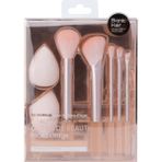 Miniso 7'li Makyaj Sünger ve Fırça Seti Bronz Renkli Yumuşak Kıllar ile Profesyonel Dokunuş