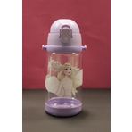 Miniso Disney Frozen Lisanslı Omuz Askılı Plastik Şişe (520ML) - Mor