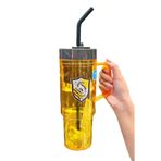 Miniso Harry Potter Lisanslı Hufflepuff Kulplu Plastik Şişe (1250ML)