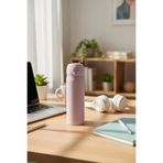 Miniso Klasik Serisi Flip Top Tasarımlı Yalıtımlı Termos 450 mL (Pembe)
