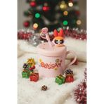 Miniso Powerpuff Girls Lisanslı Pipetli Dekoratif Seramik Kupa 450 ml - Blossom - Renkli