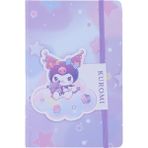 Miniso Sanrio Lisanslı A5 Lastikli Ciltli Defter (80 Yaprak) - Kuromi - Renkli - 1 Adet